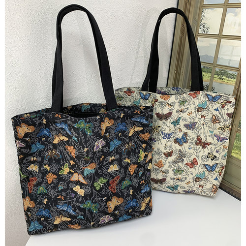 春天花卉油画大容量托特帆布包