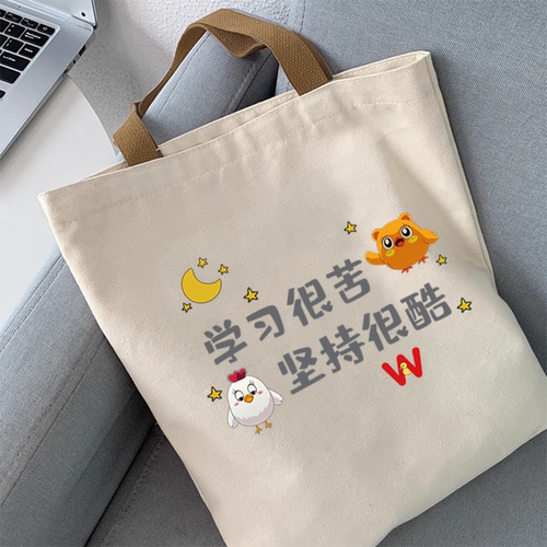 帆布包大容量有拉链学生手提袋