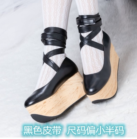 thumbnail for Japan BL high heel muffin sole strappy shoes lolita lolita queen mother platform shoes rocker shoes