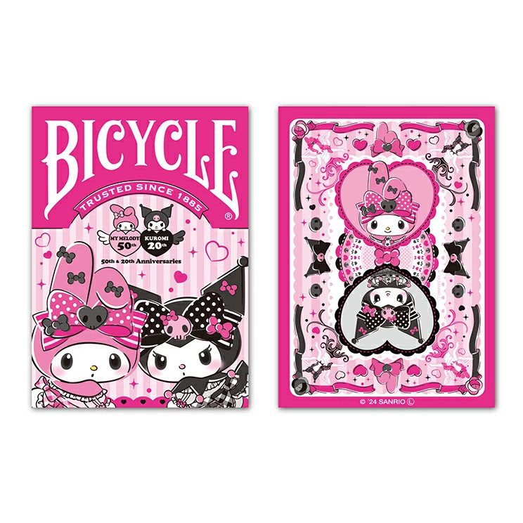 日本bicycle扑克牌联名 三丽鸥 库洛米麦乐迪 50周年联名