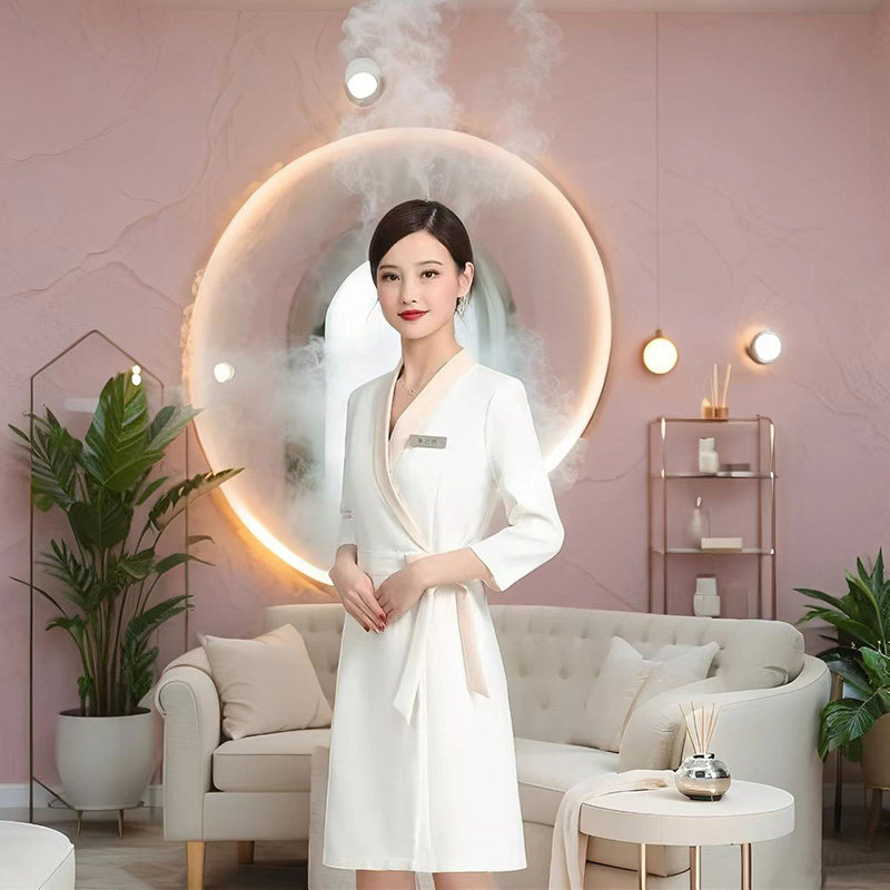 美容院美容师工作服女中袖套装气质皮肤管理师纹绣师高级职业服装