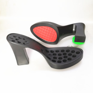 底防水台做修皮鞋 6068女士34 10cm圆头厚鞋 方高跟9.8 材料 40码