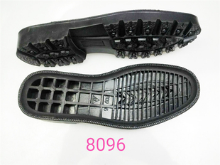 8096男士橡胶圆方头军勾马丁靴3515厚鞋底皮鞋修鞋换鞋底材料