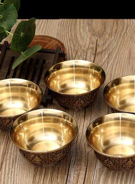 供水杯纯铜吉祥藏传密宗佛前