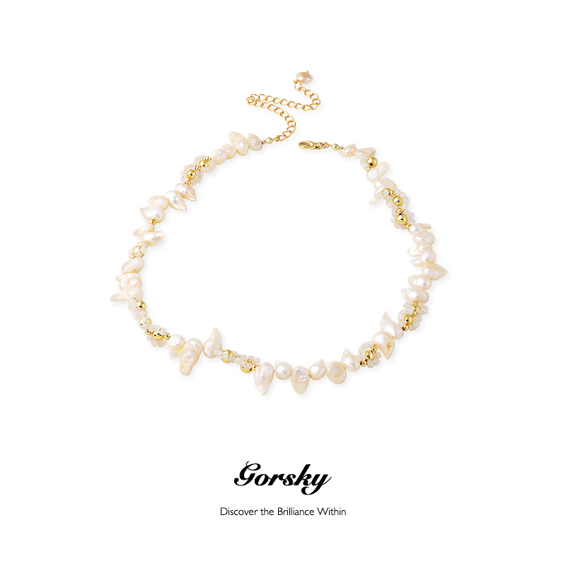 GORSKY度假风不规则形珍珠项链