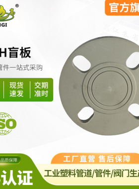 国标PPH盲板灰色聚丙烯盖板底板pph盲法兰堵片堵头化工管道管配件