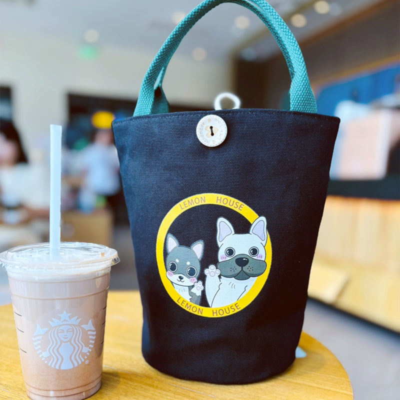 日系卡通可爱大容量饭盒包便当袋