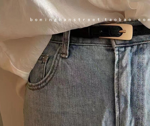 头层纯色牛皮真皮皮带