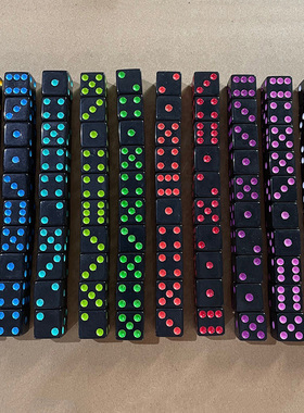 16mm方角实色黑色彩骰子点数常规色子棋子飞行棋外贸游戏dice娱乐