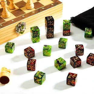 加减号彩黑白骰子双色能量益智玩具桌游配件运算色子数学幼教减压