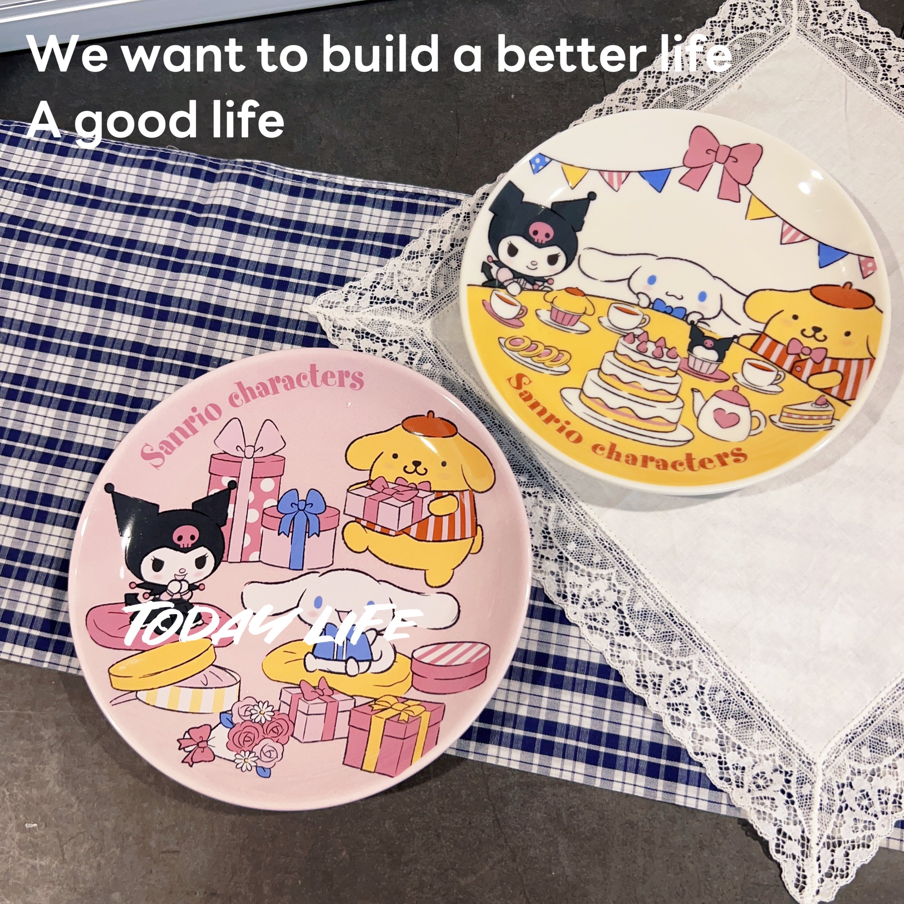 卡通陶瓷餐具 库洛米餐盘 果盘 糕点盘 甜品盘,餐饮具,盘,淘宝优惠券,粉丝福利购,淘宝优惠卷