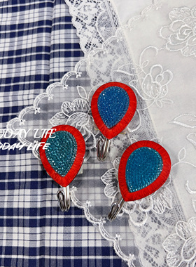 外贸尾货 红色黑色彩色贴钻水滴挂钩餐厅厨房浴室门后挂钩粘钩