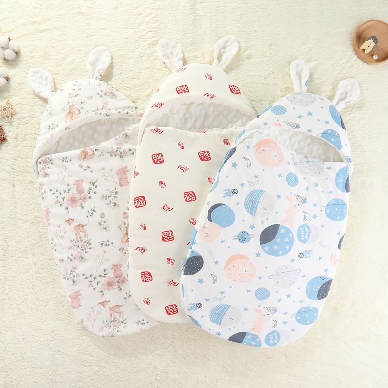 新款婴儿抱被秋冬季加厚防惊跳睡袋初生儿宝宝襁褓产房新生儿包被