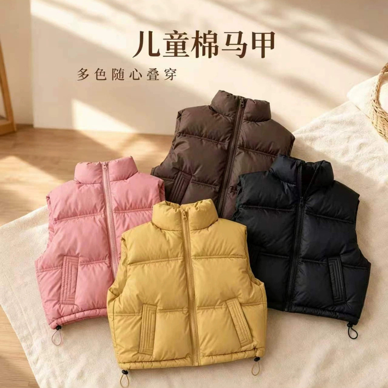 韩版儿童棉马甲秋冬加厚保暖
