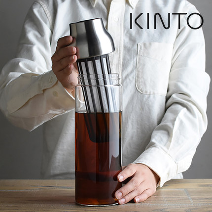 kinto日本进口冷萃咖啡壶cold brew冰酿茶壶家用冷泡壶透明带滤网