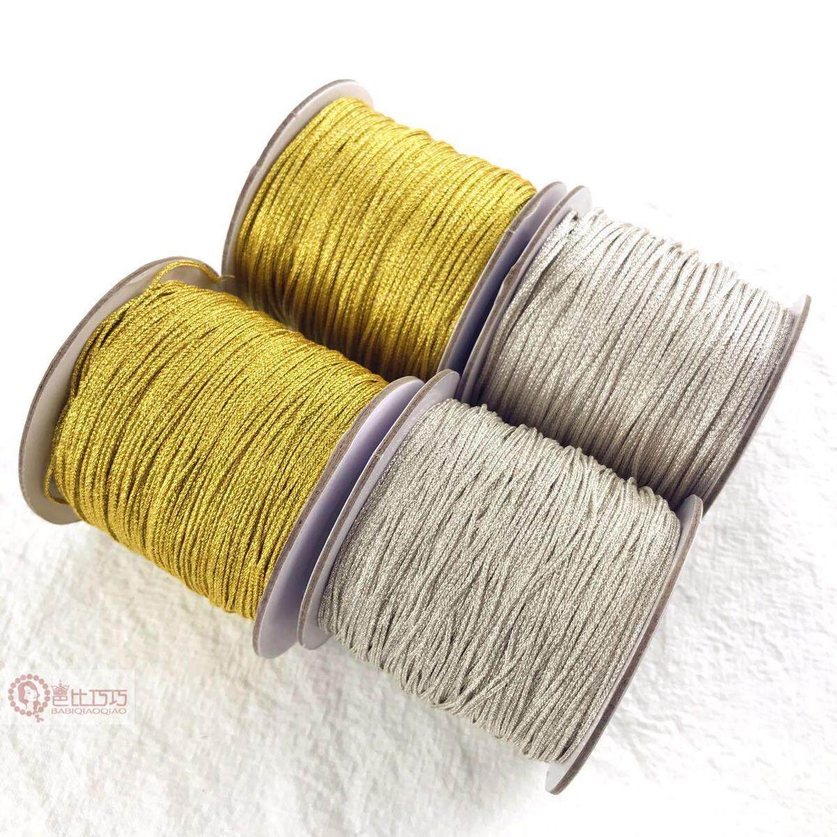 X1 NO. 72 GOLD AND SILVER WIRE A JADE WIRE GOLD AND SILVER 0.8 1MDIY HAND-BRAIDED ROPE MATERIAL WRAPPING LINE LITERARY HAND ROPE LINE