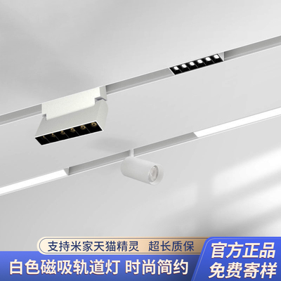 欧普白色磁吸轨道灯嵌入式无主灯