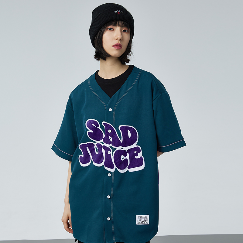 嘻哈薄款短袖休闲棒球服