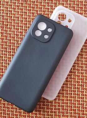 适用小米11手机壳MI 11 5G保护套透明全包硅胶磨砂保护壳防刮摔软简约