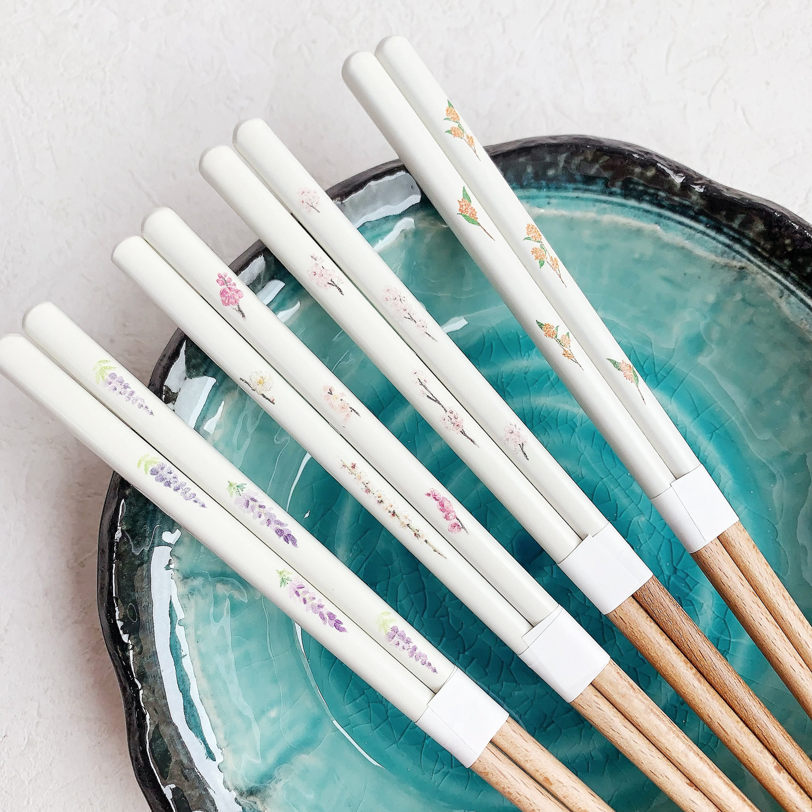 日本进口日本制天然木甜美清新田园樱花梅紫藤桂花筷子洗碗机可用,餐饮具,筷子,淘宝优惠券,粉丝福利购,淘宝优惠卷