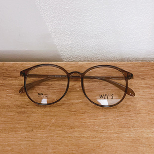 韩版超轻tr90眼镜女复古圆镜框防蓝光成品近视眼镜男素颜大脸镜架