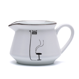 杯子定窑亚光羊脂釉公道杯茶海 功夫茶具茶配件大号禅意系列特价