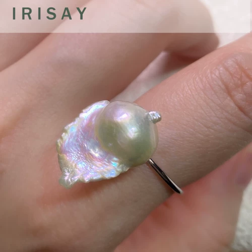 Красочное золото золотистого фиолетового кольца Bing Alien Pearl Baroque High Bamboo Festival Ring Ring Live Ring Circle