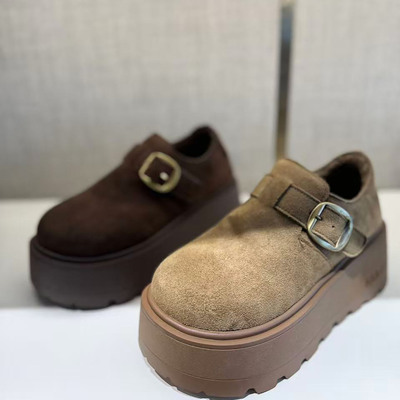 2025秋冬新品高跟6CM厚底时尚好穿保暖靴加厚博肯鞋1303