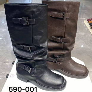 001显瘦洋气百搭高靴女鞋 管靴诗路花语590 靴子 裤 2025秋冬新品