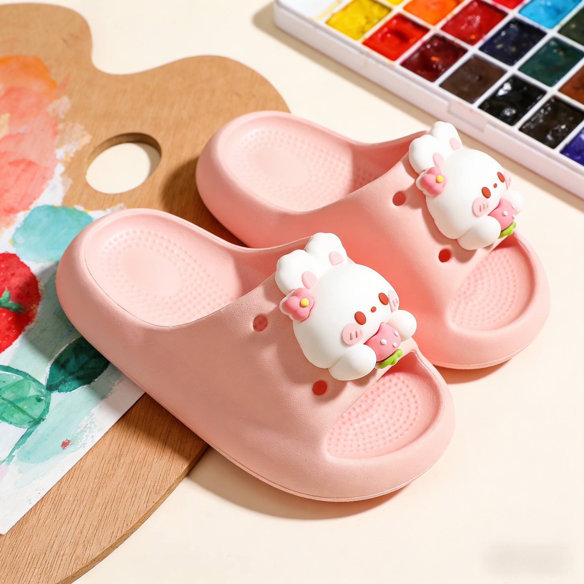 小兔子儿童拖鞋女孩男女童中大童夏季防滑宝宝凉拖鞋软底一字拖,童鞋/婴儿鞋/亲子鞋,儿童凉拖鞋,淘宝优惠券,粉丝福利购,淘宝优惠卷