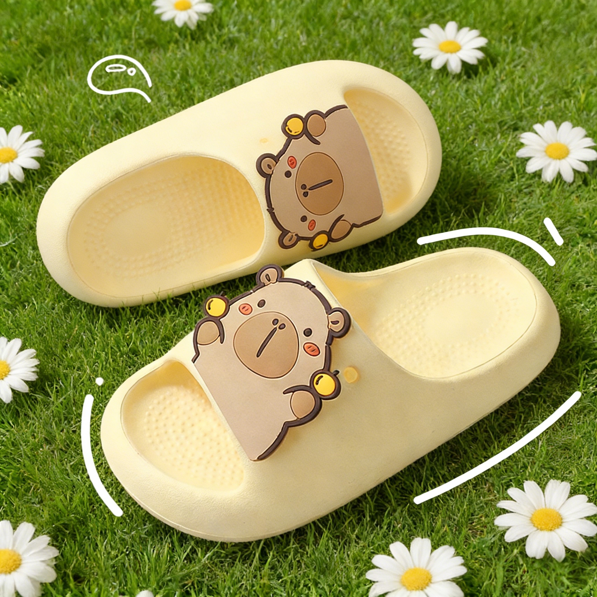 卡皮巴拉儿童拖鞋女童男童女孩防滑卡通可爱夏季洗澡亲子居家凉拖,童鞋/婴儿鞋/亲子鞋,儿童凉拖鞋,淘宝优惠券,粉丝福利购,淘宝优惠卷