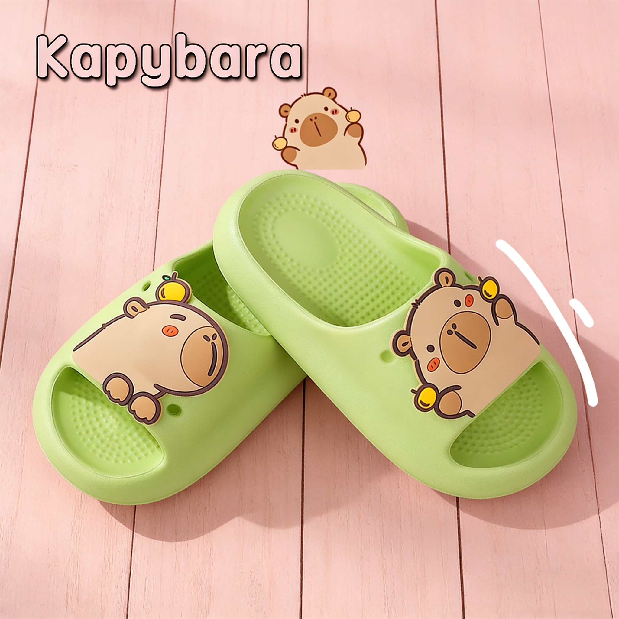 卡皮巴拉儿童拖鞋女童男童女孩防滑卡通可爱夏季洗澡亲子居家凉拖,童鞋/婴儿鞋/亲子鞋,儿童凉拖鞋,淘宝优惠券,粉丝福利购,淘宝优惠卷