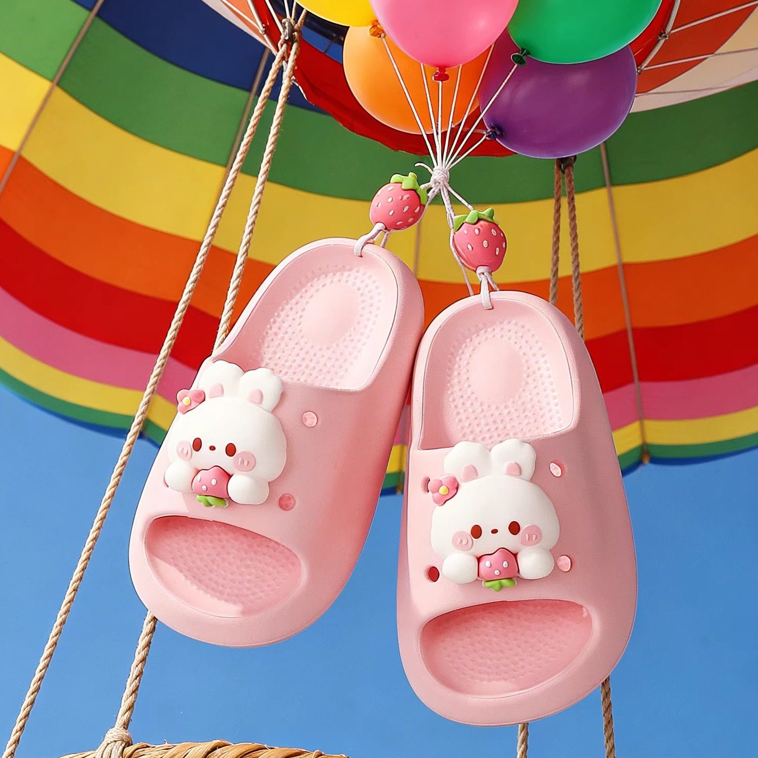 小兔子儿童拖鞋女孩男女童中大童夏季防滑宝宝凉拖鞋软底一字拖,童鞋/婴儿鞋/亲子鞋,儿童凉拖鞋,淘宝优惠券,粉丝福利购,淘宝优惠卷