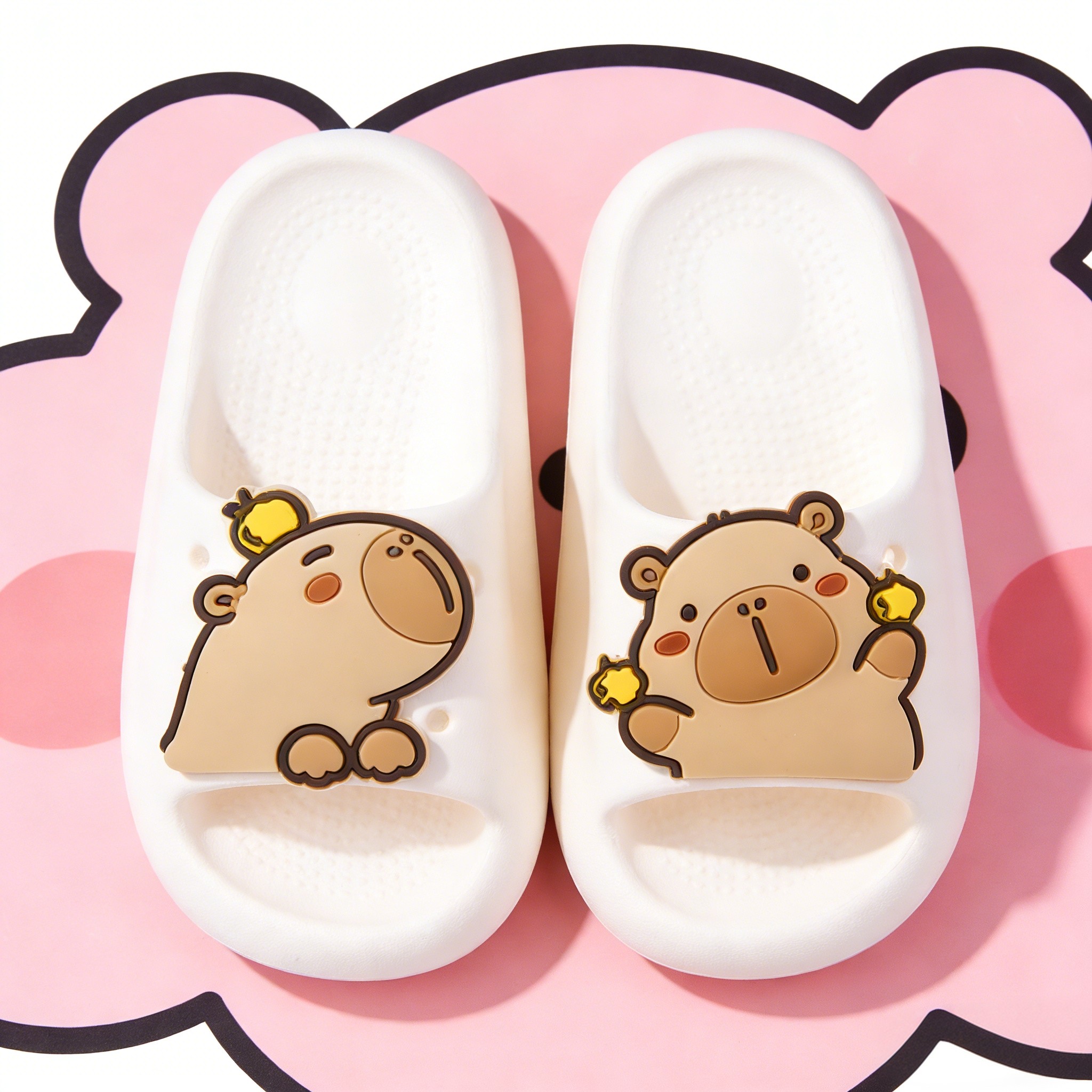 卡皮巴拉儿童拖鞋女童男童女孩防滑卡通可爱夏季洗澡亲子居家凉拖,童鞋/婴儿鞋/亲子鞋,儿童凉拖鞋,淘宝优惠券,粉丝福利购,淘宝优惠卷