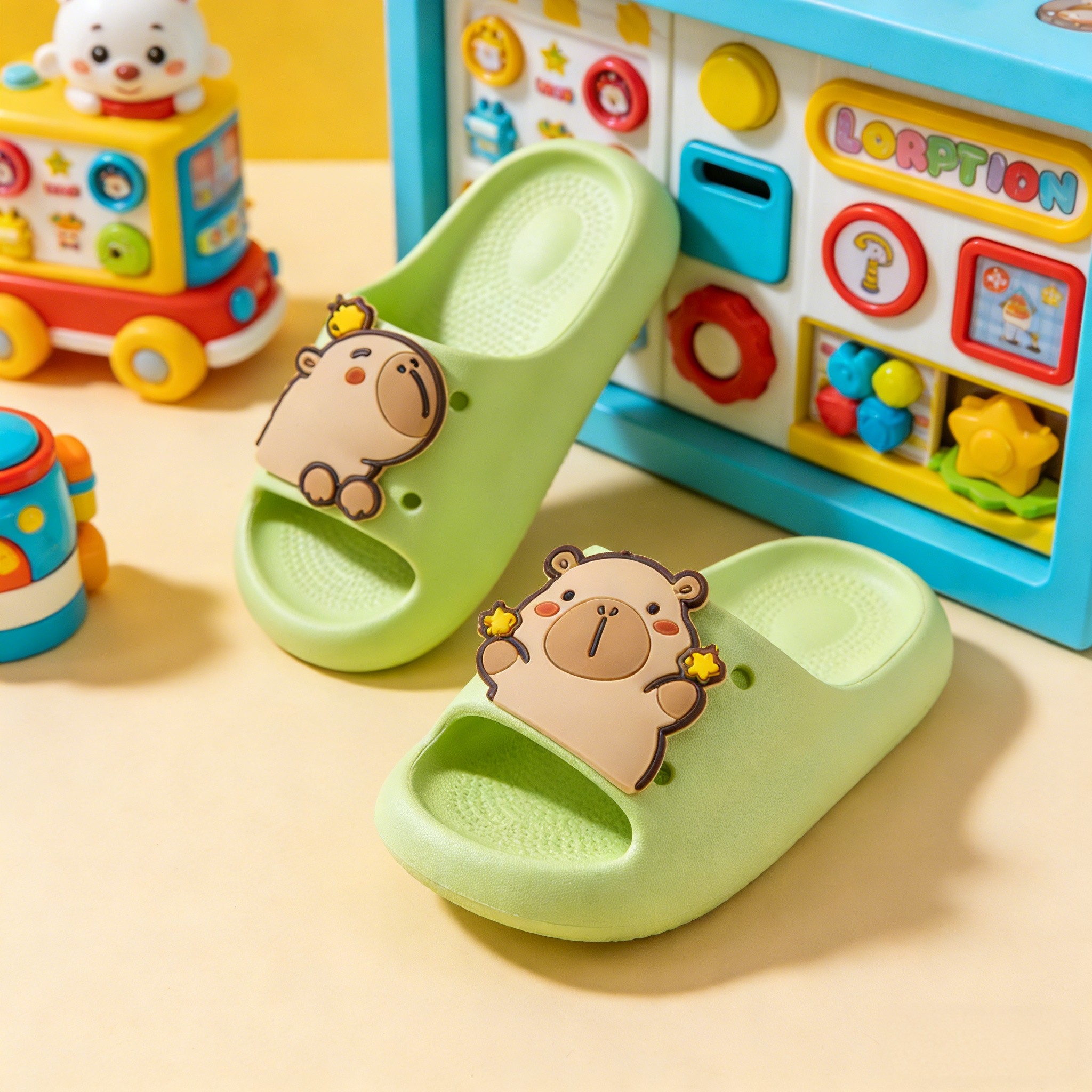 卡皮巴拉儿童拖鞋女童男童女孩防滑卡通可爱夏季洗澡亲子居家凉拖,童鞋/婴儿鞋/亲子鞋,儿童凉拖鞋,淘宝优惠券,粉丝福利购,淘宝优惠卷
