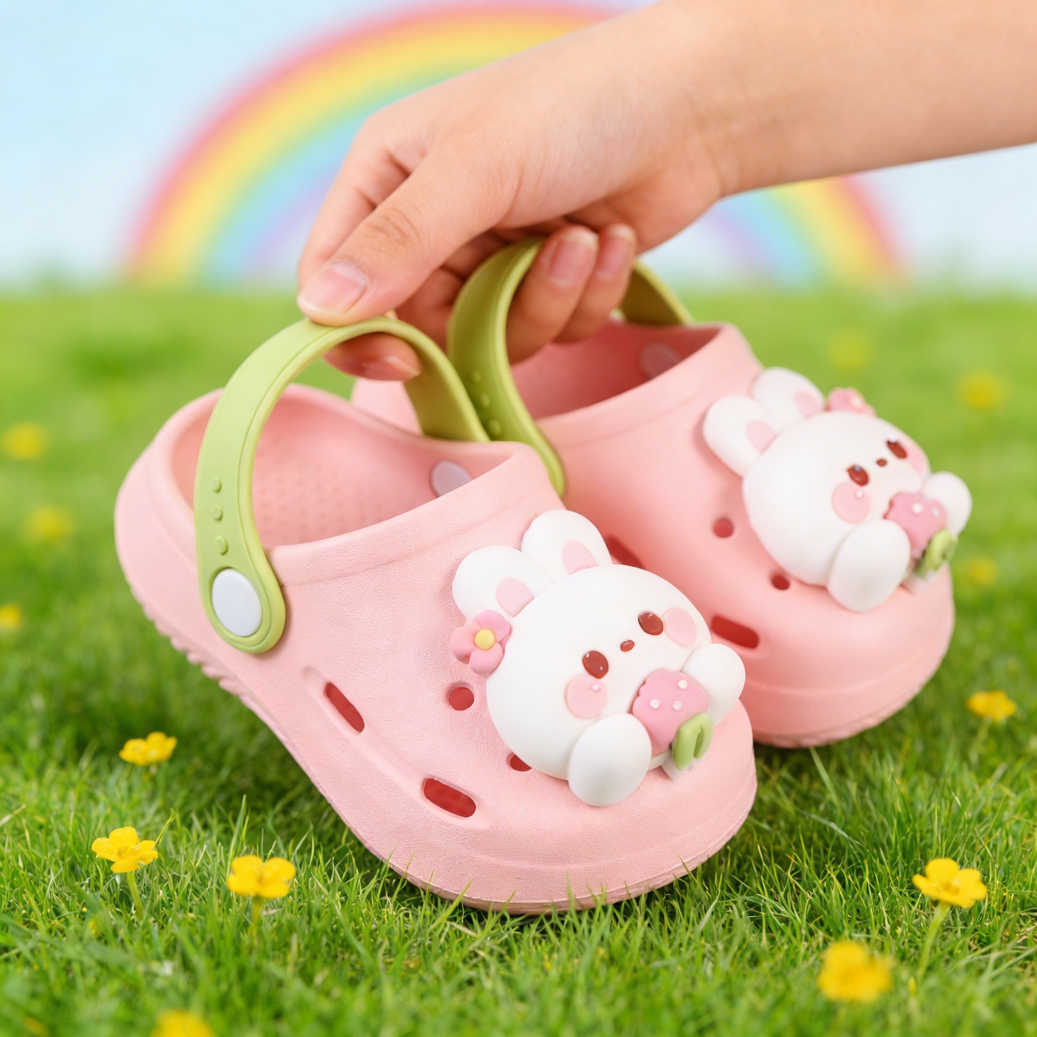 草莓兔儿童拖鞋男女童女孩防滑夏季室内洗澡可爱卡通家居沙滩凉拖,童鞋/婴儿鞋/亲子鞋,儿童凉拖鞋,淘宝优惠券,粉丝福利购,淘宝优惠卷