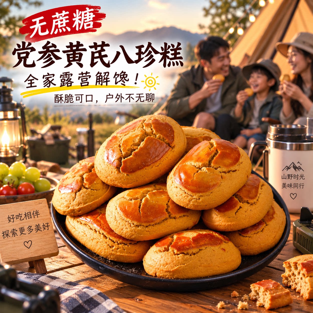 露营垫肚无蔗糖猴头菇黄芪党参图片