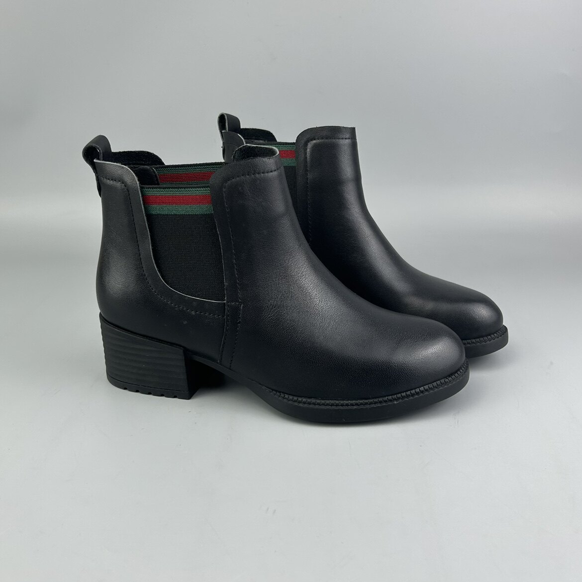 D家16年老店 小码34码牛皮女短靴 松紧带套脚女皮靴 瑕疵处理1363