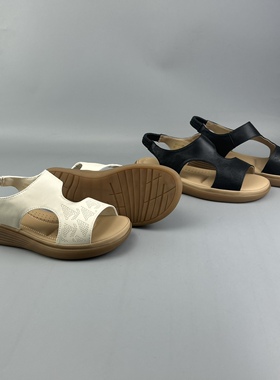 D家16年老店 好穿实惠 热销夏款平底羊皮女凉鞋百搭Q弹脚感 85028