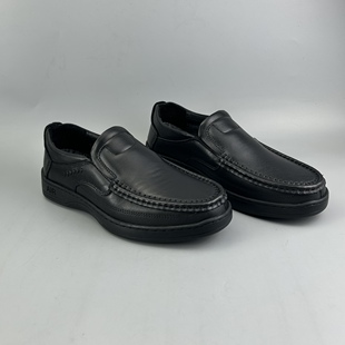 D家16年老店 真皮素面套脚男皮鞋爸爸鞋 实线素面休闲男鞋 8903
