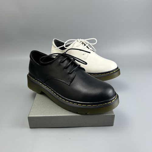 牛皮单鞋马丁女鞋牛津底实线