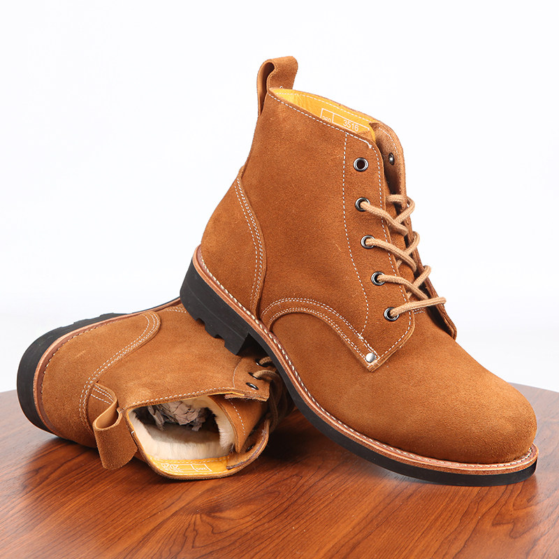 3516羊毛保暖陆空战士皮靴高帮棉皮鞋冬翻毛真皮棉靴户外登山靴男,流行男鞋,马丁靴,淘宝优惠券,粉丝福利购,淘宝优惠卷