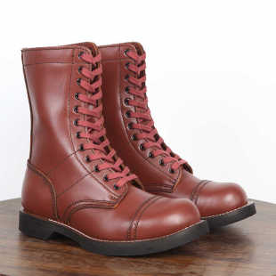 101空降师美军二战伞兵靴红棕色复刻科克伦跳伞靴M1942长筒伞靴男