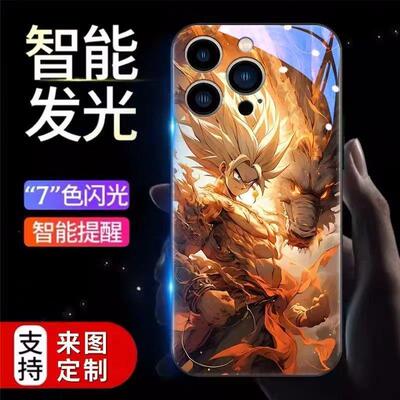 超级赛亚人vivoy55s手机壳动漫新款y53s龙珠y35+来电闪发光y33s高级感y35m智能声控闪光y33e潮牌y3防摔套男女