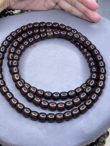 越南富森红土精美10红油桶珠手串香味好5369