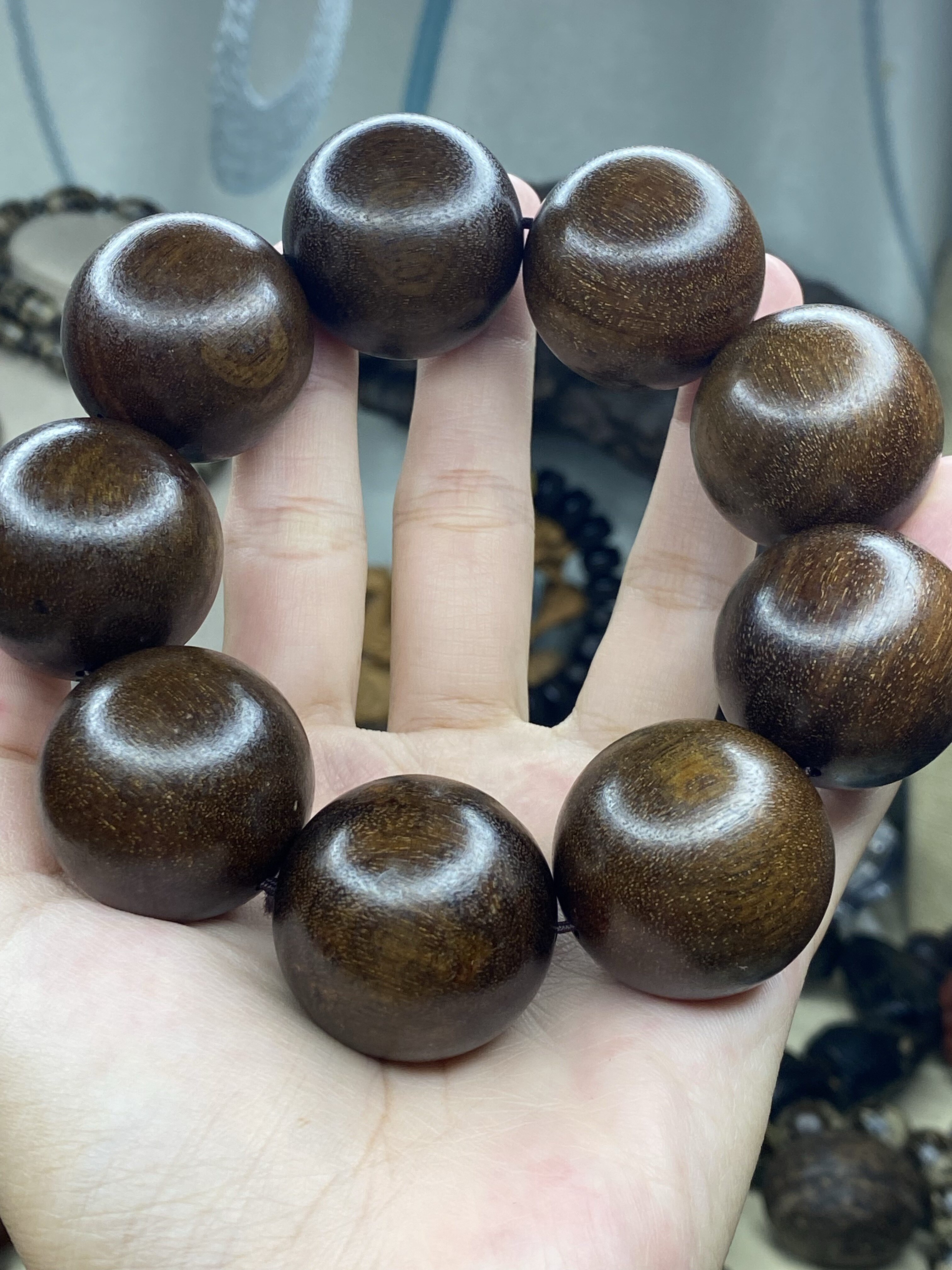 越南富森红土沉香30圆珠香味好56789