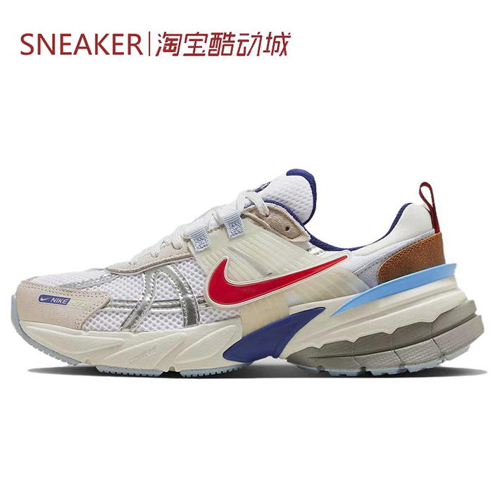 #耐克 Nike V2K Run 跑步鞋 白灰红 耐磨 低帮 HF5724-061