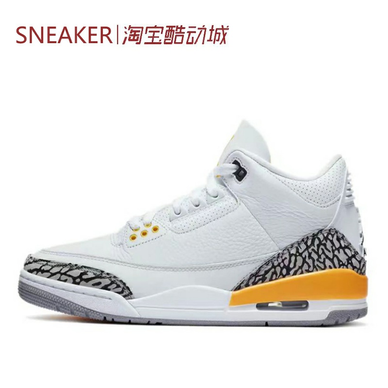 #Jordan Air Jordan 3 AJ3 Retro 湖人 女款 白橙 CK9246-108
