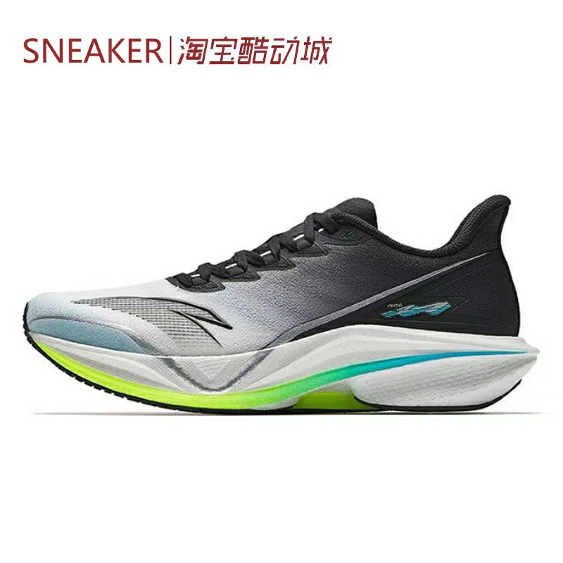 #Anta 安踏 马赫5.0 跑步鞋 低帮 防滑 舒适 黑白蓝 112515583