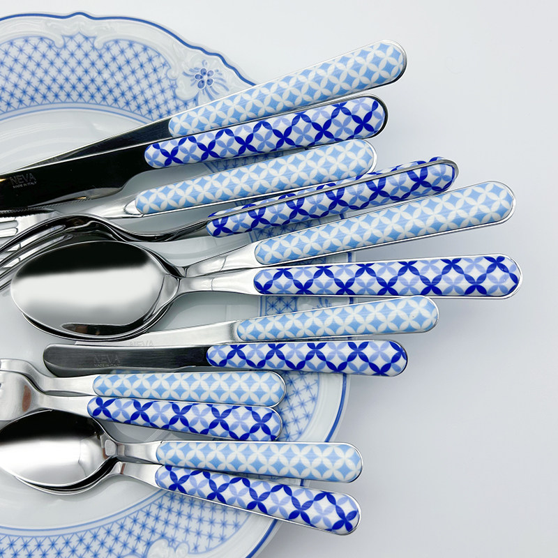 意大利进口NEVA西餐餐具甜品刀叉勺子316不锈钢牛排叉饭勺汤勺新